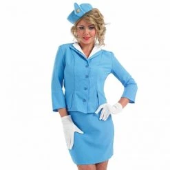Womens Blue Cabin Crew Costume -Clipper Teas shop m1 3 0 3090 1