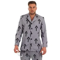 Mens Arrow Print Prisoner Costume -Clipper Teas shop m1 3 9 3990 1