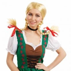 Blonde Oktoberfest Pigtails Wig