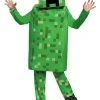 Kids Deluxe Minecraft Creeper Costume -Clipper Teas shop m1 d i disk65659