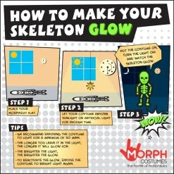 Glow Skeleton Morphsuit -Clipper Teas shop m1 m c mc glow skeleton online guide amazon 3