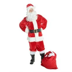 Mens Deluxe Santa Costume -Clipper Teas shop m1 m c mcmds 1