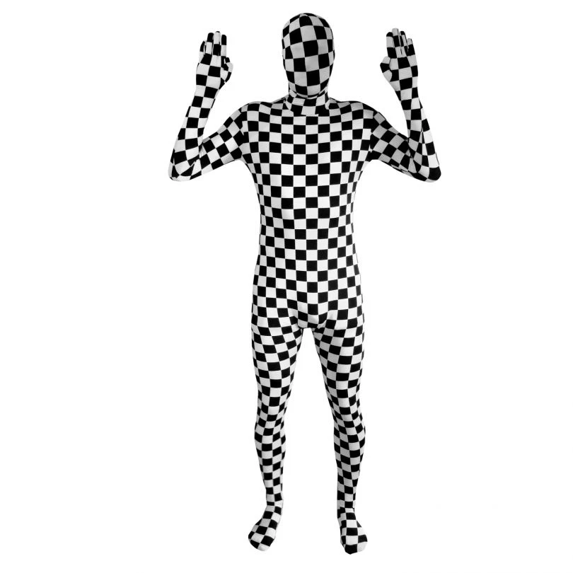 Black And White Check Morphsuit 3 Black And White Check Morphsuit