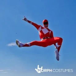 Red Power Rangers Morphsuit -Clipper Teas shop m1 r e red power rangers morphsuit lifestyle 1