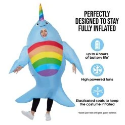 Mens Giant Narwhal Inflatable Costume 13 Mens Giant Narwhal Inflatable Costume -Clipper Teas shop mcgina narwhaal inflatable adult feature 01