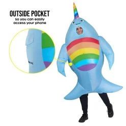 Mens Giant Narwhal Inflatable Costume 14 Mens Giant Narwhal Inflatable Costume -Clipper Teas shop mcgina narwhaal inflatable adult feature 02
