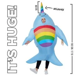 Mens Giant Narwhal Inflatable Costume 12 Mens Giant Narwhal Inflatable Costume -Clipper Teas shop mcgina narwhaal inflatable adult feature 04