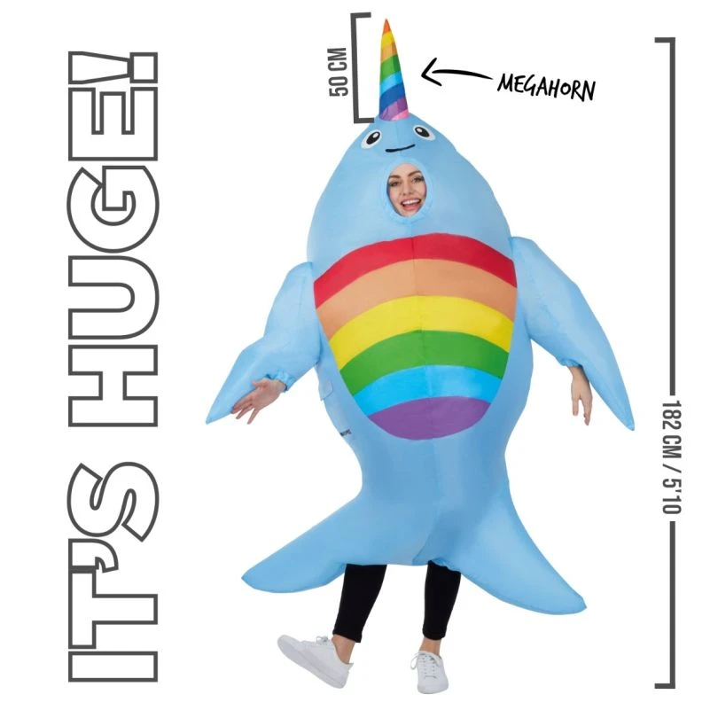 Mens Giant Narwhal Inflatable Costume 6 Mens Giant Narwhal Inflatable Costume - Image 4