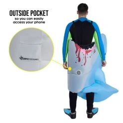 Man Eating Shark Inflatable Costume -Clipper Teas shop mcimes man eating shark adult feature 03
