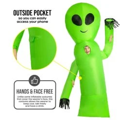 Kids Wavy Arms Alien Inflatable Costume -Clipper Teas shop mckgiaw alien wavy arm guy kids feature 2