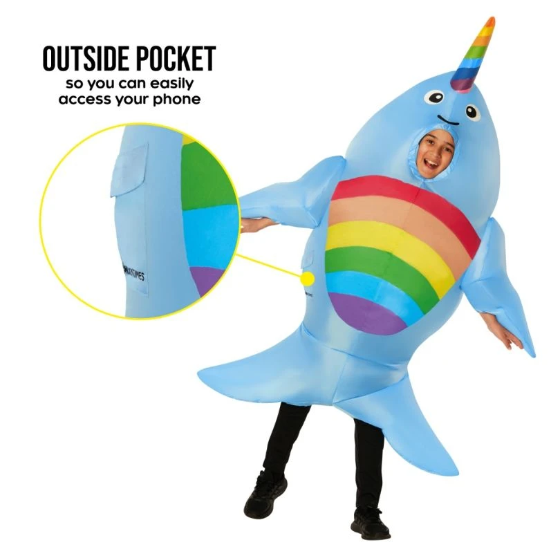Kids Giant Narwhal Inflatable Costume 7 Kids Giant Narwhal Inflatable Costume - Image 5