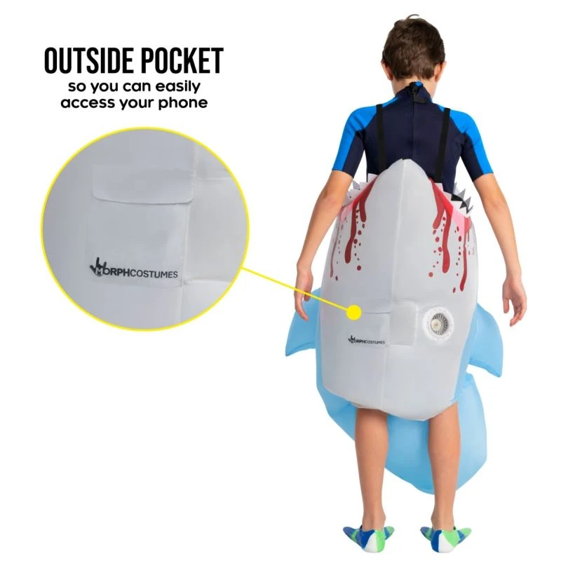 Kids Lil' Man Eating Shark Inflatable Costume 7 Kids Lil' Man Eating Shark Inflatable Costume - Image 5