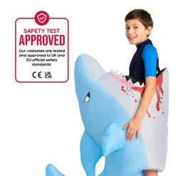 Kids Lil' Man Eating Shark Inflatable Costume 15 Kids Lil' Man Eating Shark Inflatable Costume -Clipper Teas shop mckimes man eating shark kids feature 3 1