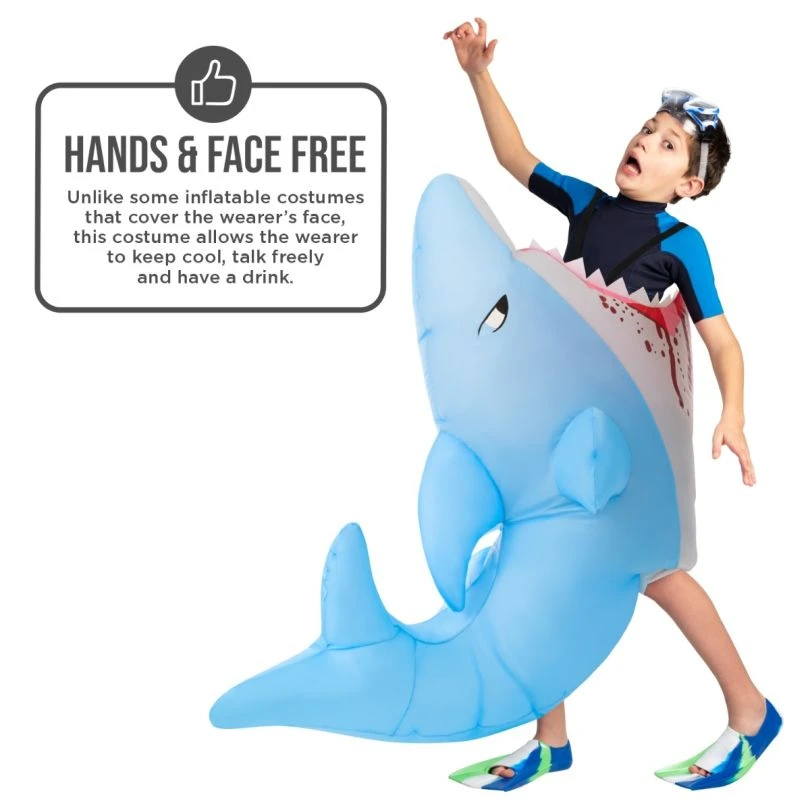 Kids Lil' Man Eating Shark Inflatable Costume 9 Kids Lil' Man Eating Shark Inflatable Costume - Image 7