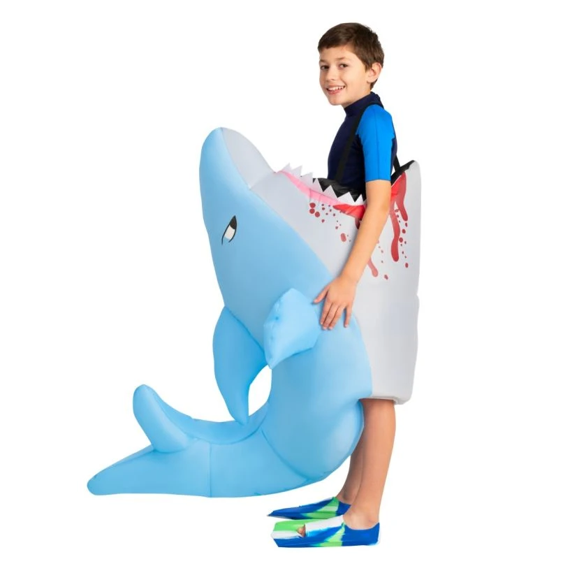 Kids Lil' Man Eating Shark Inflatable Costume 4 Kids Lil' Man Eating Shark Inflatable Costume - Image 2