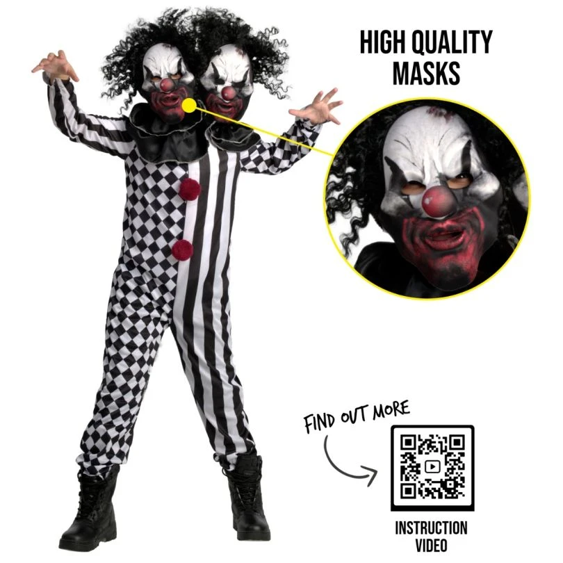 Kids Two Headed Clown Costume 8 Kids Two Headed Clown Costume - Image 6