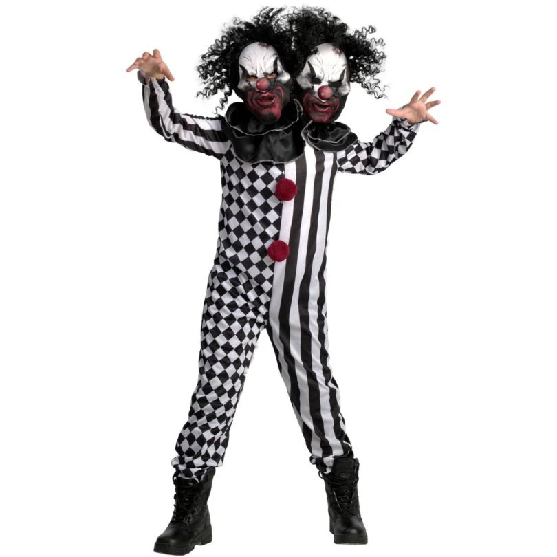 Kids Two Headed Clown Costume 3 Kids Two Headed Clown Costume