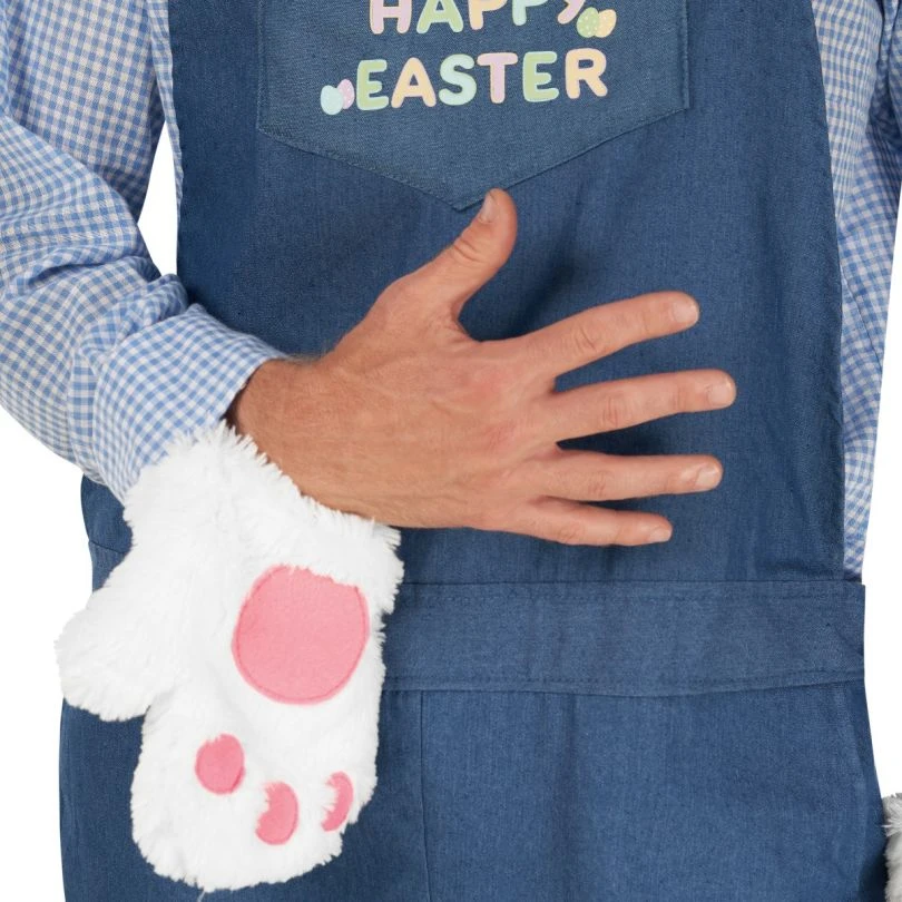 Mens Easter Bunny Costume With Dungarees 5 Mens Easter Bunny Costume With Dungarees - Image 4