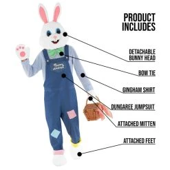 Mens Easter Bunny Costume With Dungarees 12 Mens Easter Bunny Costume With Dungarees -Clipper Teas shop mcmdebm bunny dungarees feature