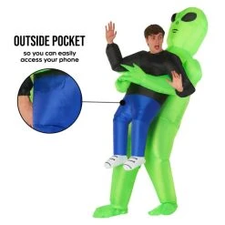 Pick Me Up Alien Inflatable Costume -Clipper Teas shop mcpial alien pick me up adult feature 02