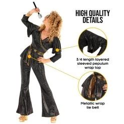 Womens Disco Dancing Queen Costume 18 Womens Disco Dancing Queen Costume -Clipper Teas shop mcwddq disco queen feature3