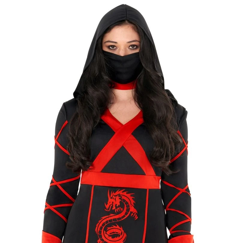 Womens Dragon Ninja Playsuit Costume 4 Womens Dragon Ninja Playsuit Costume - Image 2