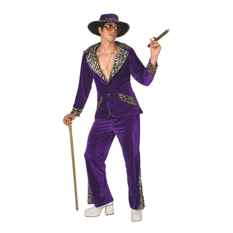 Mens Pimp Daddy Costume Purple 3 Mens Pimp Daddy Costume Purple