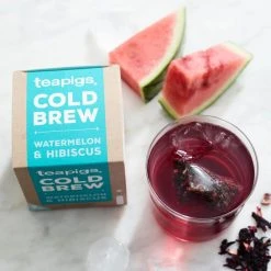 Teapigs Cold Brew Watermelon & Hibiscus, 10 Tea Bags -Clipper Teas shop teapigs cold brew watermelon hibiscus 7593