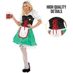 Womens Green Oktoberfest Dirndl Costume 8 Womens Green Oktoberfest Dirndl Costume -Clipper Teas shop womens oktoberfest dirndl costume 2