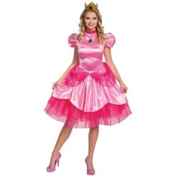 Womens Princess Peach Deluxe Costume